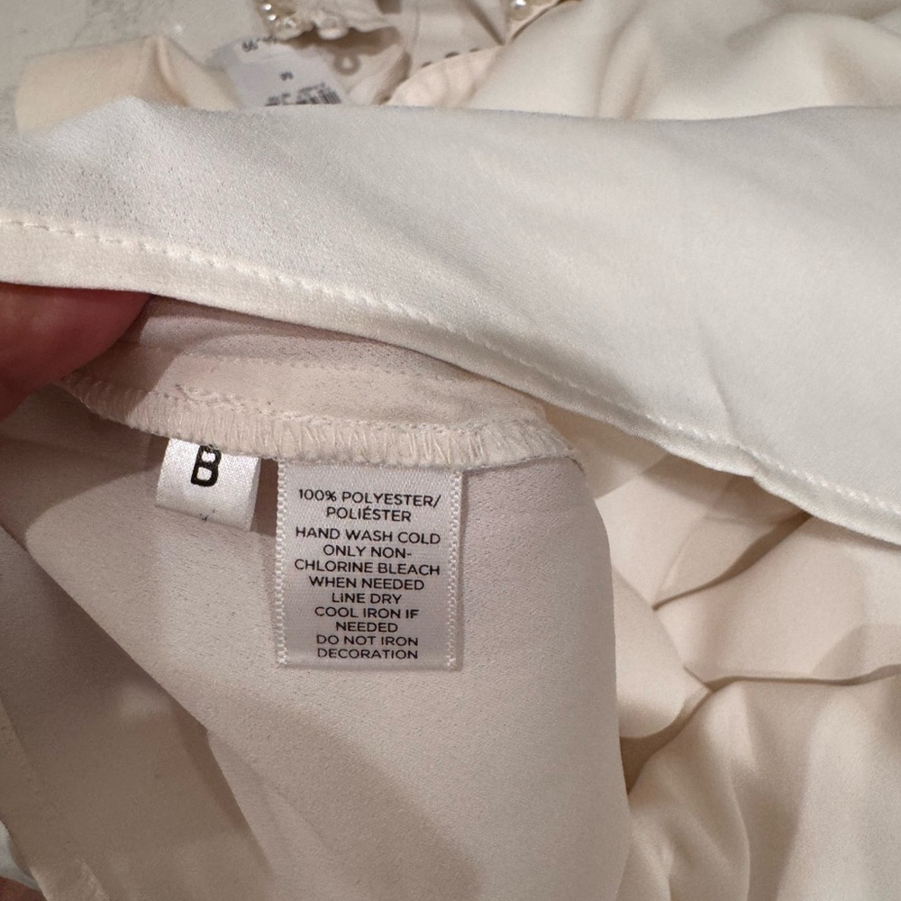 Loft Cream Blouse with Pearl Collar - Picture 6 of 6